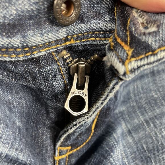 Ralph Lauren Rugby Bootcut Jeans Mens Size 29x32 Blue Skull Crossbones Old Money - Picture 8 of 14